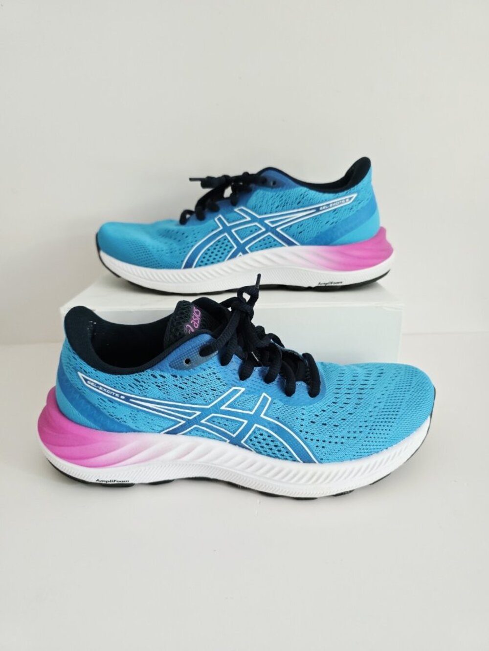 Asics Gel Excite 8 Running Shoes Sneakers Size 6 Blue Womens Athletic Walking